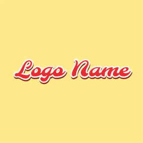 Text On Yellow Red Logo - Free Cool Text Logo Designs. DesignEvo Logo Maker
