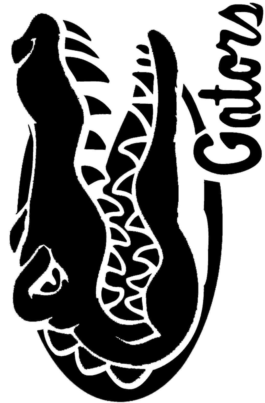 Black and White Gator Logo LogoDix