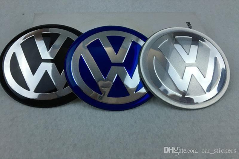 VW Logo - 56.5mm 65mm Aluminum Car VW Logo Wheel Hub Center Caps Emblem