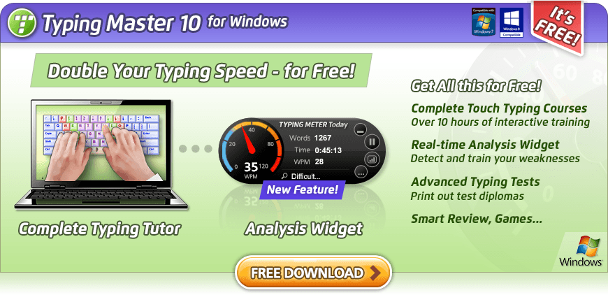 Typing Trainer Logo - Typing Master 10 - Download a Free Typing Tutor for Windows