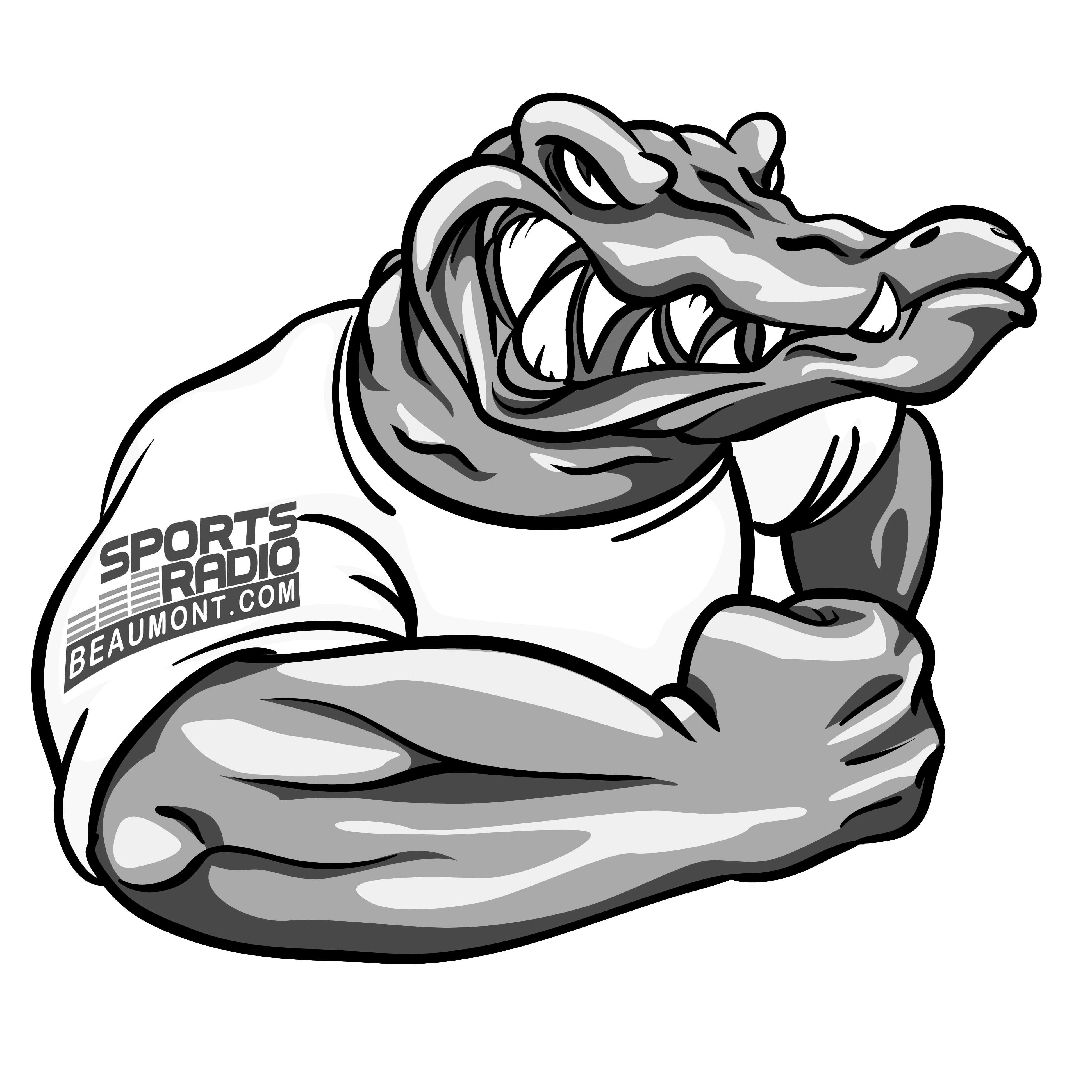 Black and White Gator Logo - Game Day Gator | Sports Radio Beaumont KIKR-AM 1450/1510