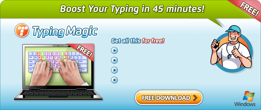 Typing Trainer Logo - Typing Magic - Learn to Type Fast. Download Typing Tutor from Store.