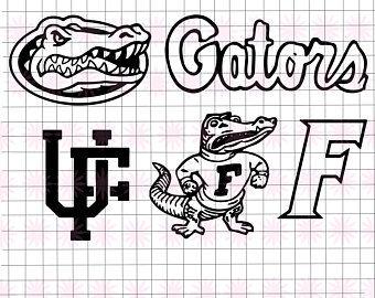 Black and White Gator Logo - Florida gators art | Etsy