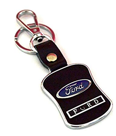 Chrome Bags Logo - Chronowares Ford Leather Chrome Car Logo Key Chain: Amazon.in: Bags ...