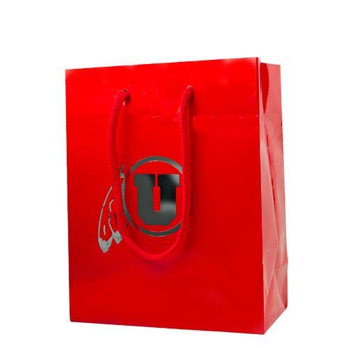 Chrome Bags Logo - Utah Utes Chrome Athletic Logo Medium Gift Bag | Utah Red Zone
