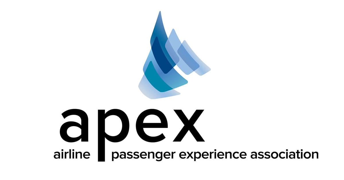 Flying Aircraft Logo - APEX. Airline Passenger Experience Association