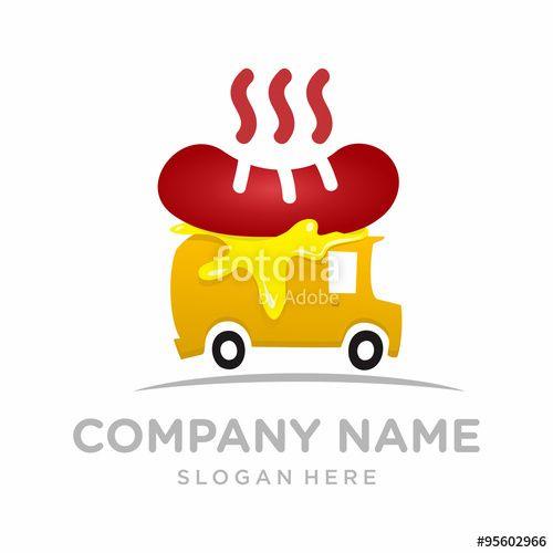 Food Truck Company Logo - Hot dog Food Truck Logo 
