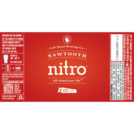Sawtooth Beer Logo - Sawtooth Ale Nitro · Left Hand Brewing Company · Epicure.IO