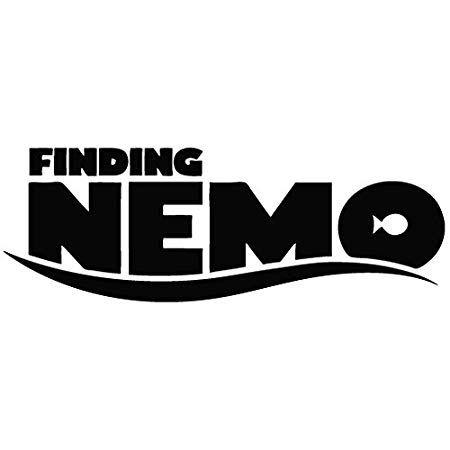 Finding Nemo Black and White Logo - Finding Nemo Logo - Cartoon Decal Vinyl Car Wall Laptop Cellphone ...