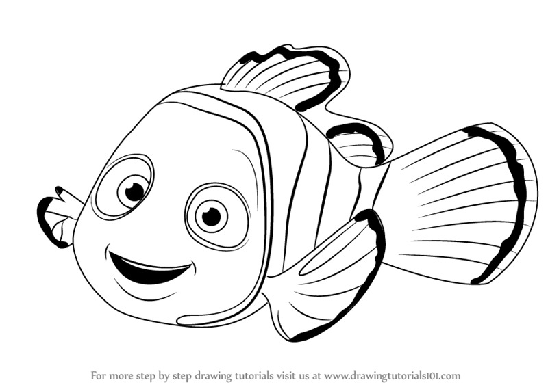 Finding Nemo Black and White Logo - Nemo Fish PNG Black And White Transparent Nemo Fish Black And White