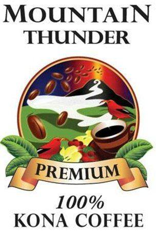 Kona Coffee Logo - Mountain Thunder Logo of Mountain Thunder Coffee
