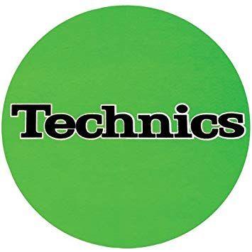 Green and Black Logo - Technics Dj Slipmat Green with Black Logo: Amazon.co.uk: Musical