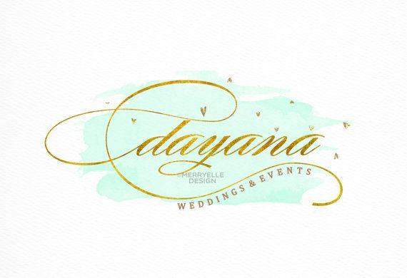 Teal and Gold Logo - Dayana Weddings & Events Logo & Branding Design – Merryelle Design