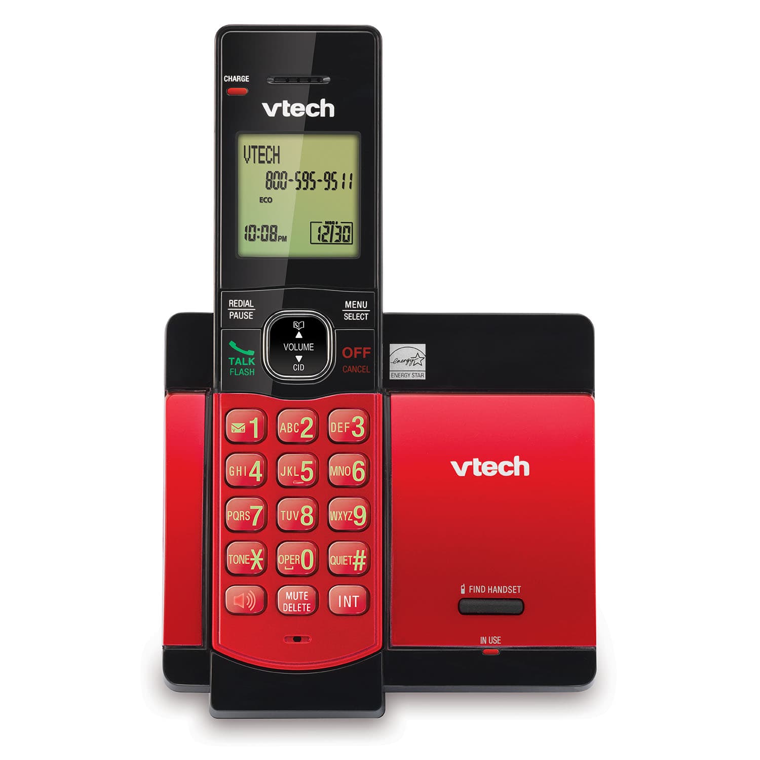 Red VTech Logo - Red Cordless Phone With Caller ID Call Waiting. CS5119 16. VTech