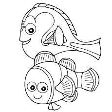 Finding Nemo Black and White Logo - 40 Finding Nemo Coloring Pages - Free Printables