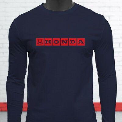Red VTech Logo - LOGO RACING VTECH F1 Honda Red Mens Navy Long Sleeve T Shirt