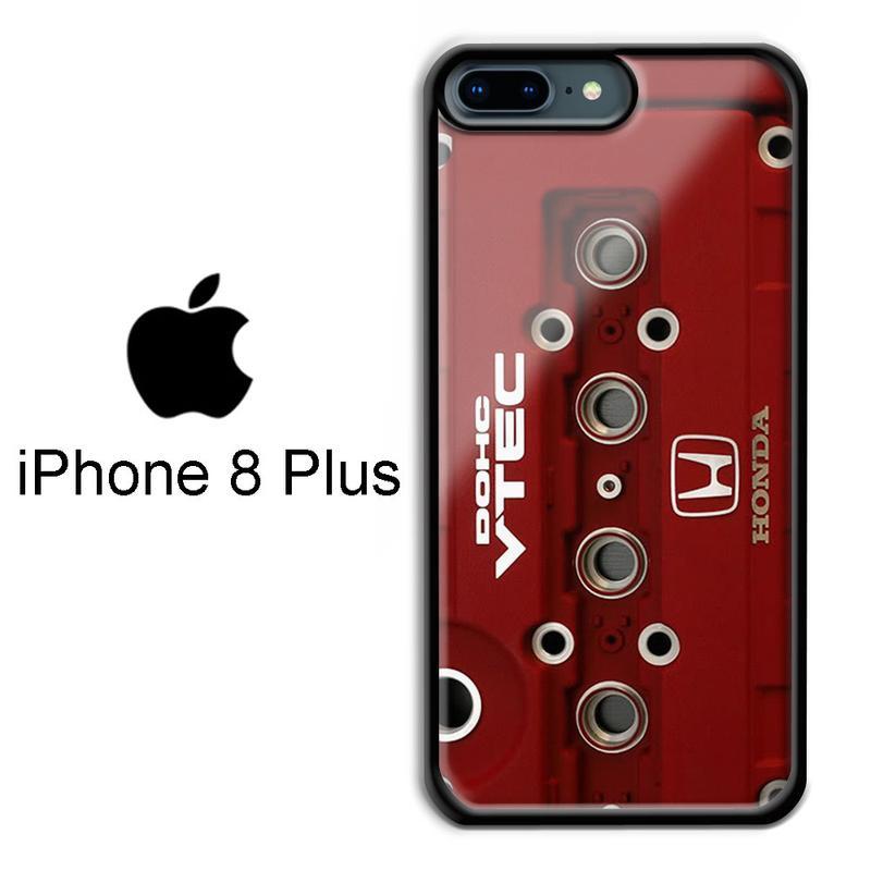 Red VTech Logo - JDM Honda DOHC Vtech Valve Cover Red iPhone 8 Plus Case - BlueSkyTee