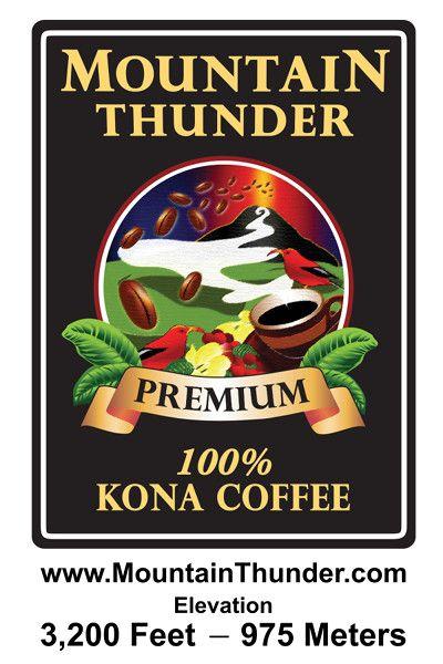 Kona Coffee Logo - Free Tours | Mountain Thunder Coffee