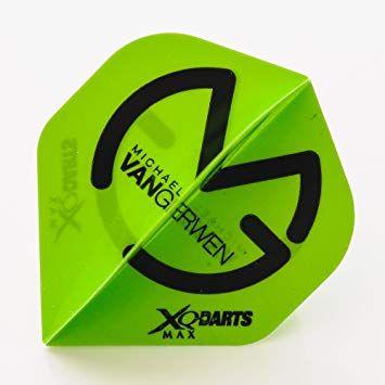 Green and Black Logo - Sets of MVG XQMAX GREEN FLIGHT BLACK LOGO DART FLIGHTS MICHAEL VAN