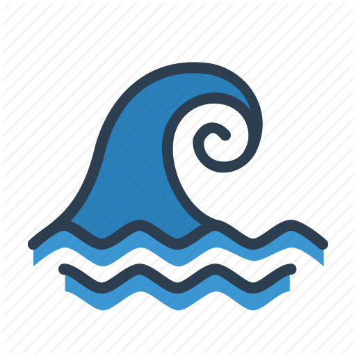 Tsunami Wave Logo - Big wave, catastrophe, ocian, tsunami icon
