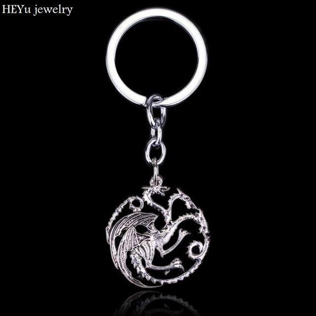 Ice Dragon Logo - GAME OF THRONES The Songs of Ice And Fire key chains keyrings Dragon ...