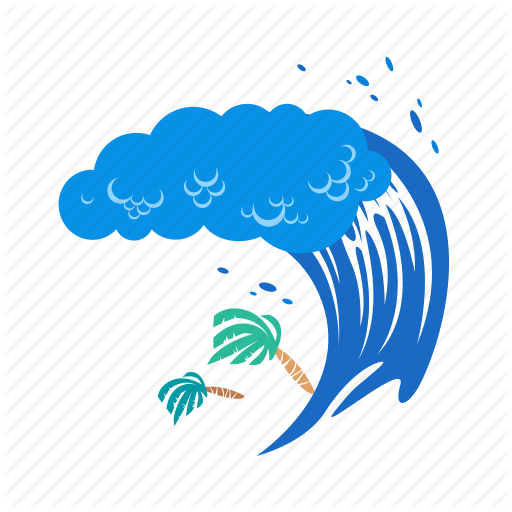 Tsunami Wave Logo - Big wave, disaster, environment, tsunami, warning, water, wave icon