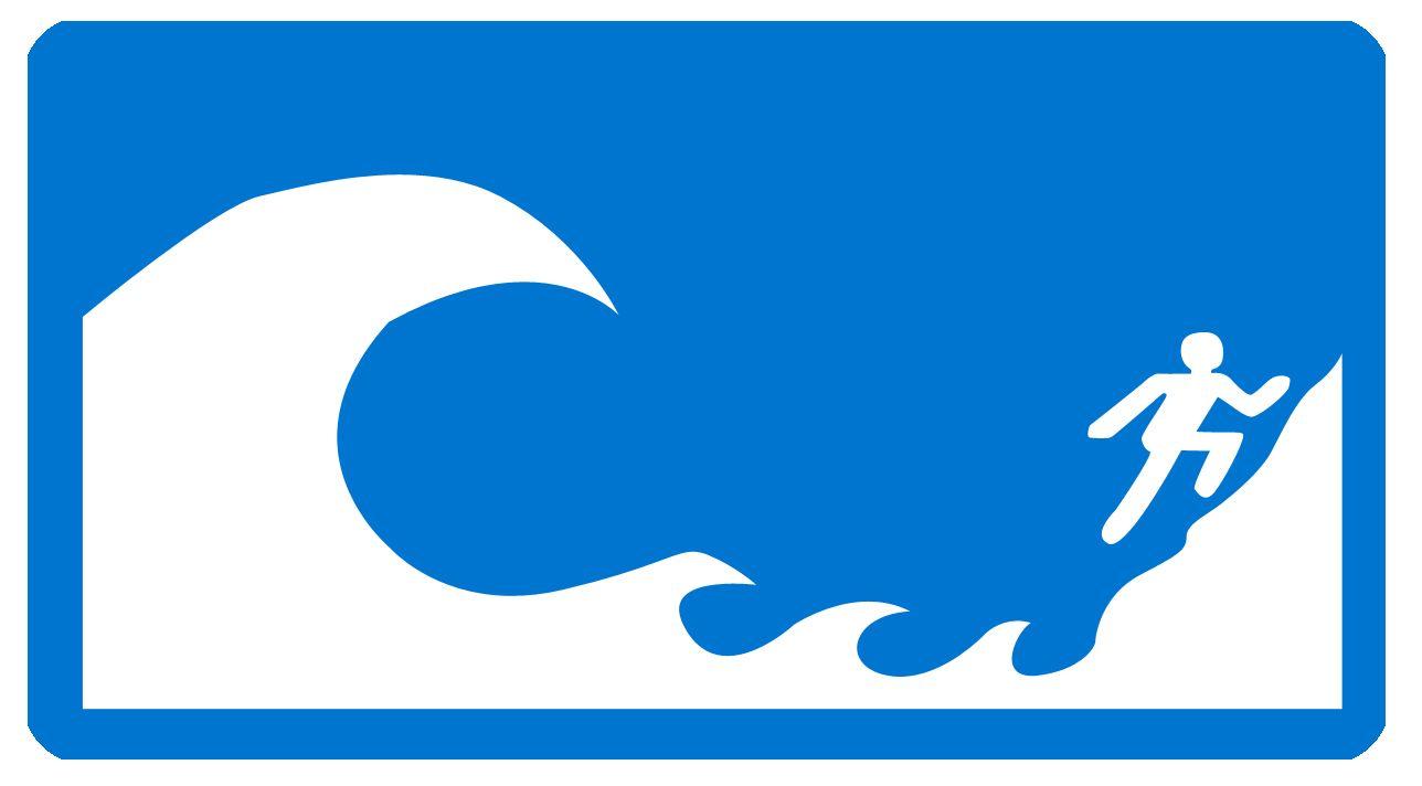 Tsunami Wave Logo - Living with Earthquakes in the Pacific Northwest
