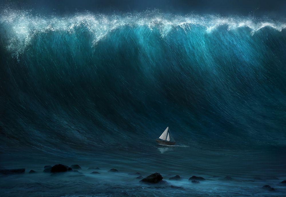 Tsunami Wave Logo - Deep-Ocean Sound Waves May Stop Tsunamis