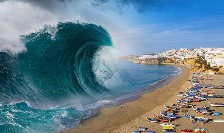 Tsunami Wave Logo - Mega-tsunami could destroy tourist hotspots in Spain and Portugal ...