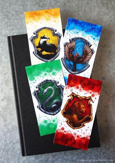 Printable Harry Potter HP Logo - Free Printable Harry Potter Hogwarts House Bookmarks. Artsy Fartsy Mama