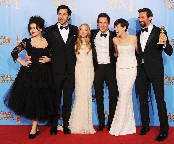 2013 Golden Globe Logo - The cast of Les Miserables at the 2013 Golden Globes - Reel Life ...