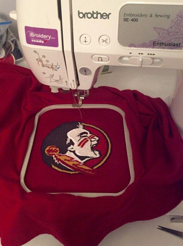 Brother Sewing Logo - Embroider your own FSU logos using the Brother SE-400 sewing machine ...