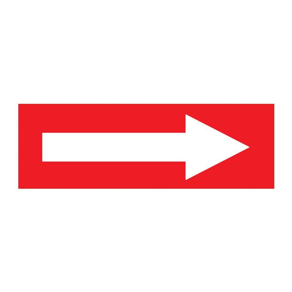 Red and White Arrow Logo - White arrow on red 300mm x 100mm - 1mm Rigid Plastic Sign | Tiger ...