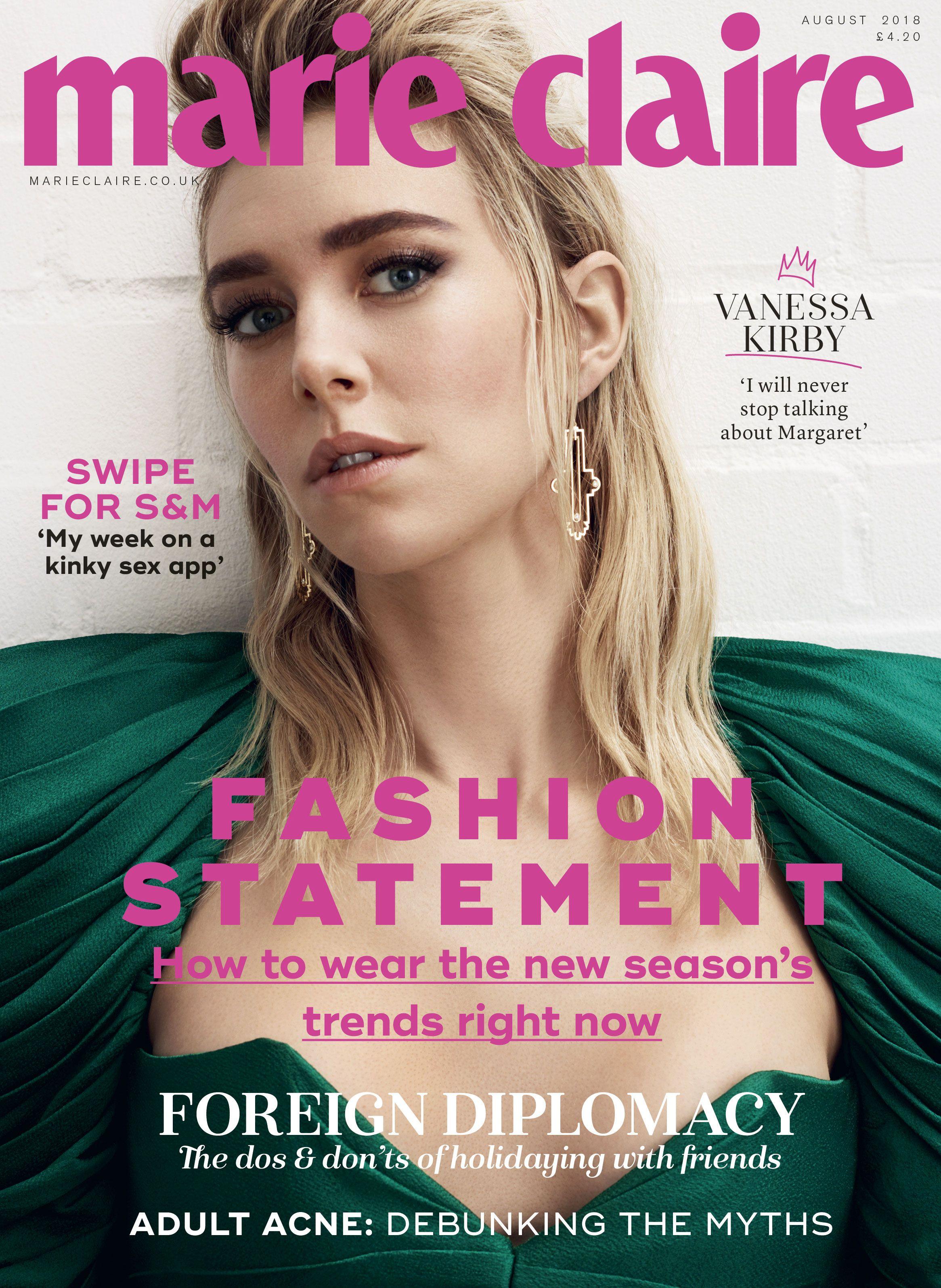 Marie Claire Company Logo - Vanessa Kirby On The Crown Text She Got From Helena Bonham-Carter