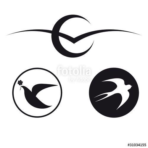 Bird in a Circle Logo - Logo bird