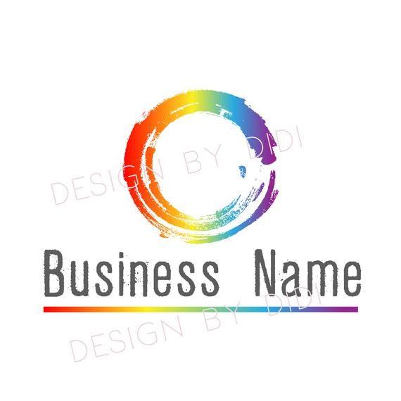 Round Rainbow Logo - Round circle rainbow logo design painter artist logo logo | Etsy