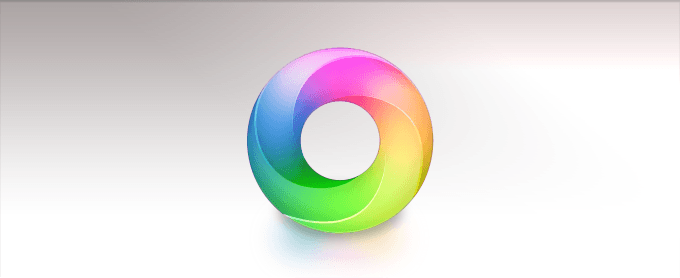 Round Rainbow Logo - adobe photohop to convert a raster image into vector