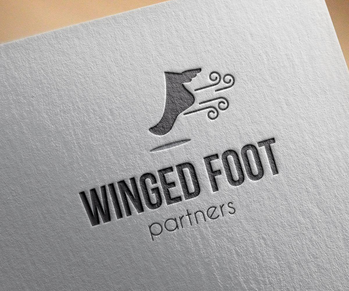 Company with Winged Foot Logo - Professional, Elegant, Business Logo Design for Winged Foot Partners ...