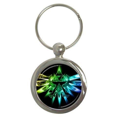 Round Rainbow Logo - Legend Of Zelda Rainbow Color Triforce Logo Key Chain (Round ...