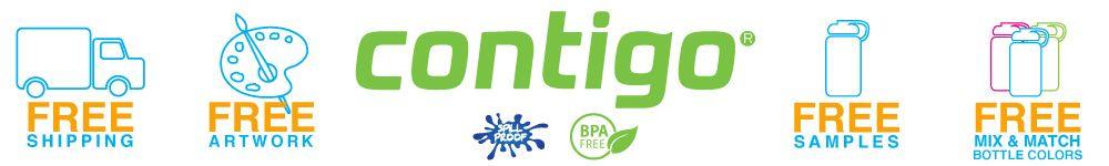 Contigo Logo - Contigo Custom Branded Personalized Printed Corporate, School Water ...