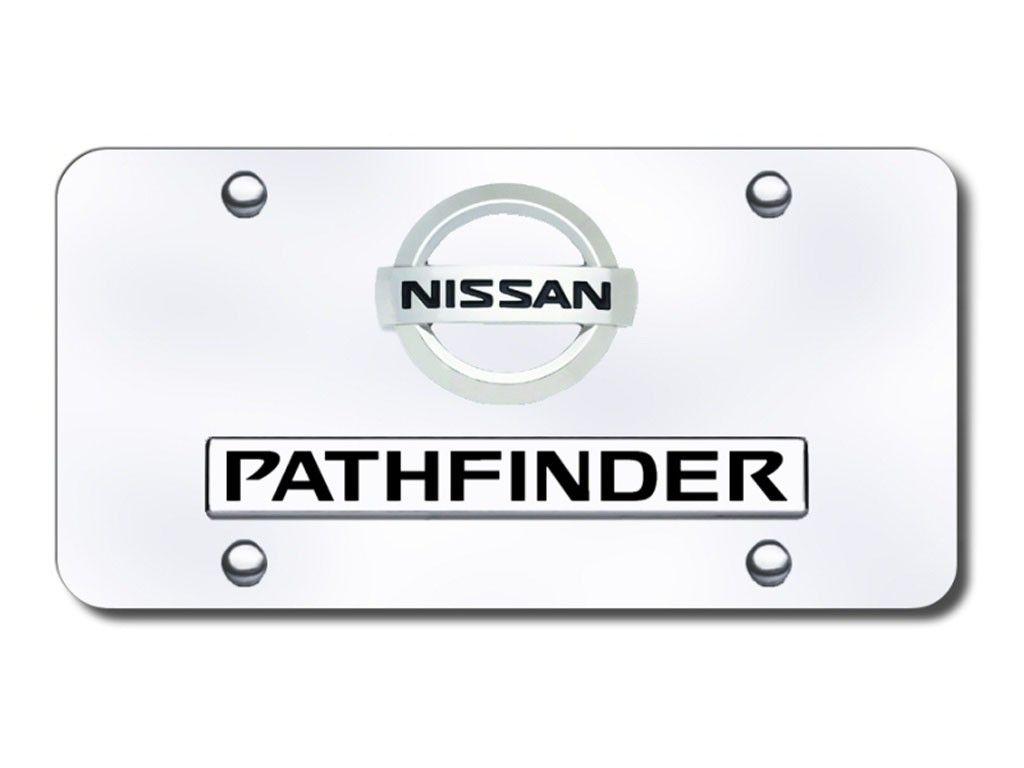 Pathfinder P Logo - Nissan Pathfinder Dual Logo Chrome on Chrome Plate.