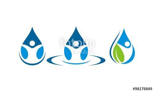 Water for People Logo - water droplets people logo symbols, logo, icon, vector