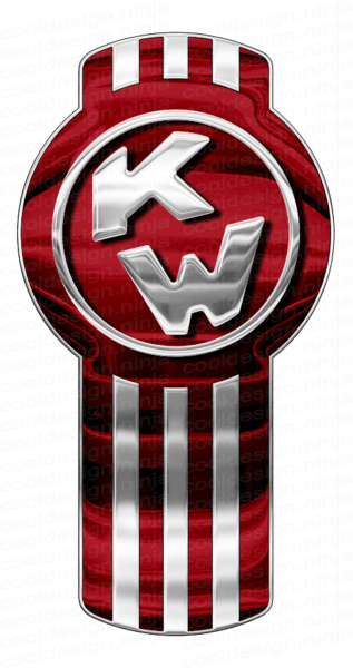 Kenworth Logo - 3-Pack of Burgundy Kenworth Emblem Skins – Cool Design Ninja