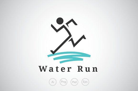 Water for People Logo - Running Man On Water Logo Template ~ Logo Templates ~ Creative Market