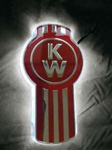 Kenworth Logo - Stealth Clear White Kenworth Logo Backing- Emblem Light