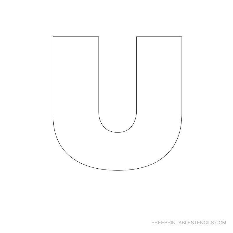 Big Letter U Logo - Printable Big Letter Stencil U | Stencil | Lettering, Stencils ...