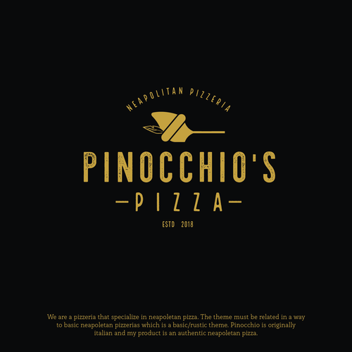 Pinocchio Logo - Pinocchio's Pizza needs a special logo | Logo & brand identity pack ...