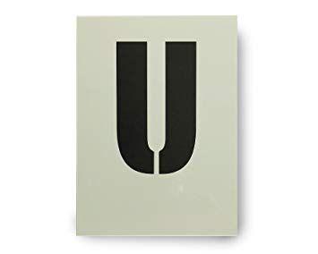 Big Letter U Logo - Big Letter U Stencil 120mm 4 3/4 Inches Tall on Tough Durable ...