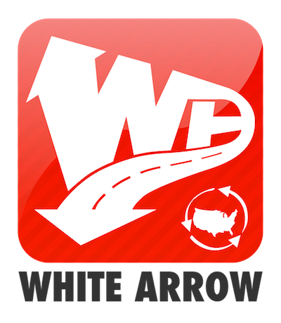 Red and White Arrow Logo - White Arrow