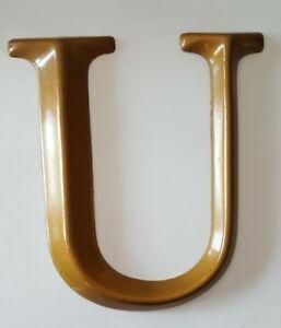 Big Letter U Logo - Letter U 8.75 Big Craft Thanksgiving Wreath Color Gold Home Decor